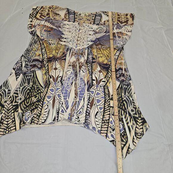 Unity World Wear Womens Medium Top Stretch Flowy Slinky Asymmetric Art to Wear - Picture 6 of 13